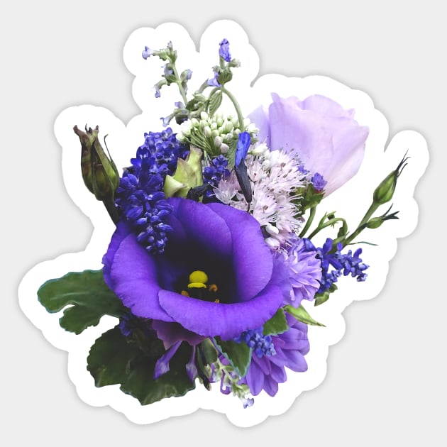 Bouquet in Shades of Purple Sticker by SusanSavad
